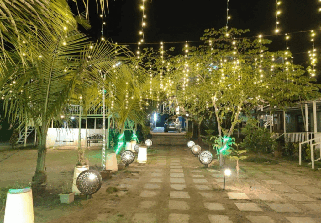 Night time Kashid beach resort