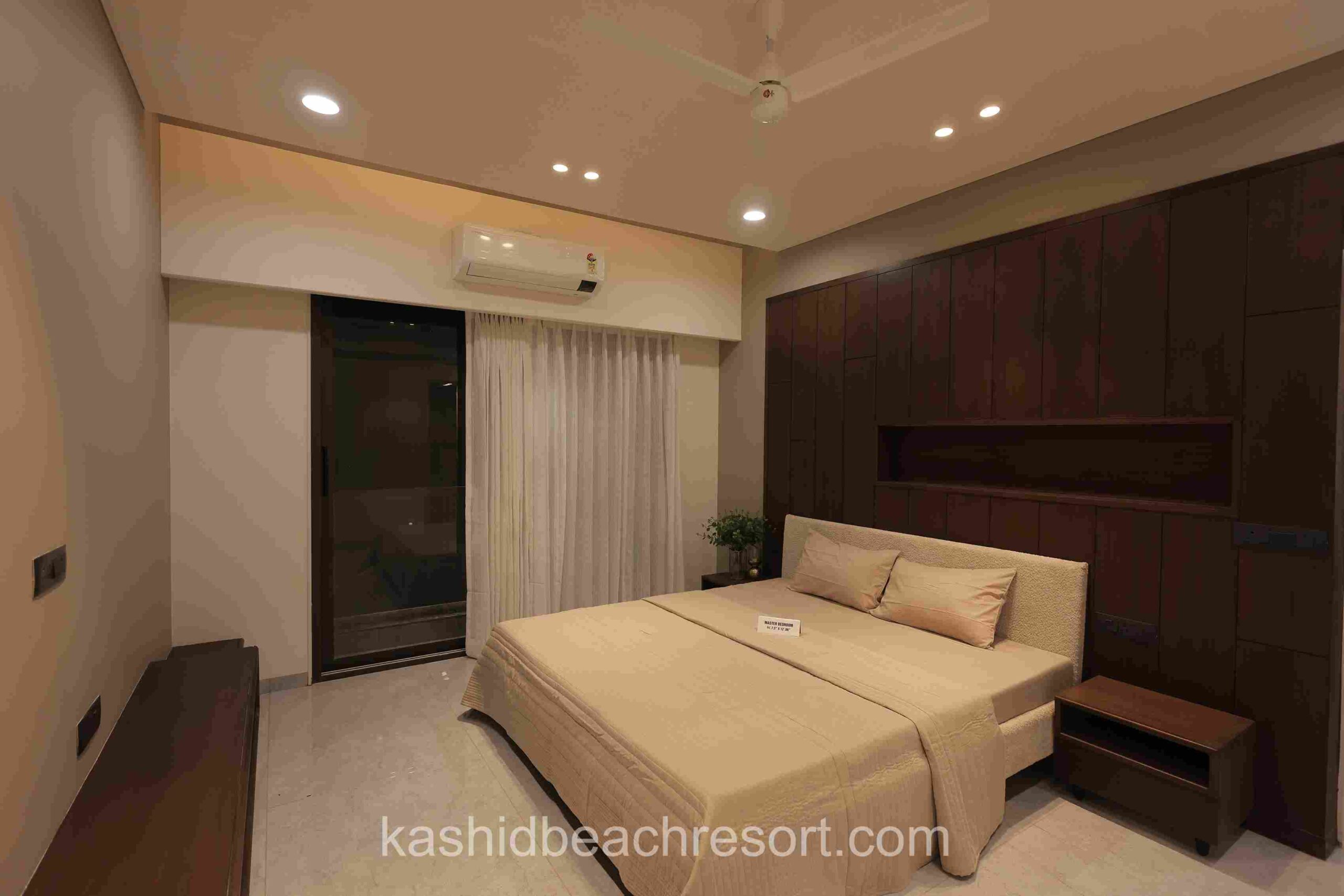 Kashid hotel rooms in beautiful evening